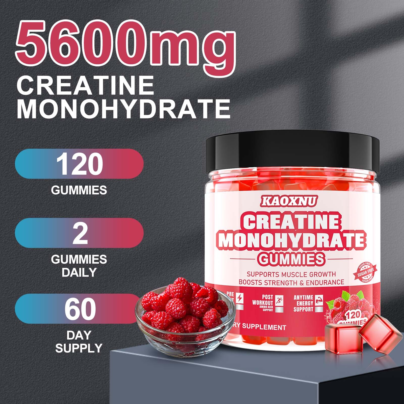 Lifestyle image of fitness enthusiasts with Creatine Monohydrate Gummies