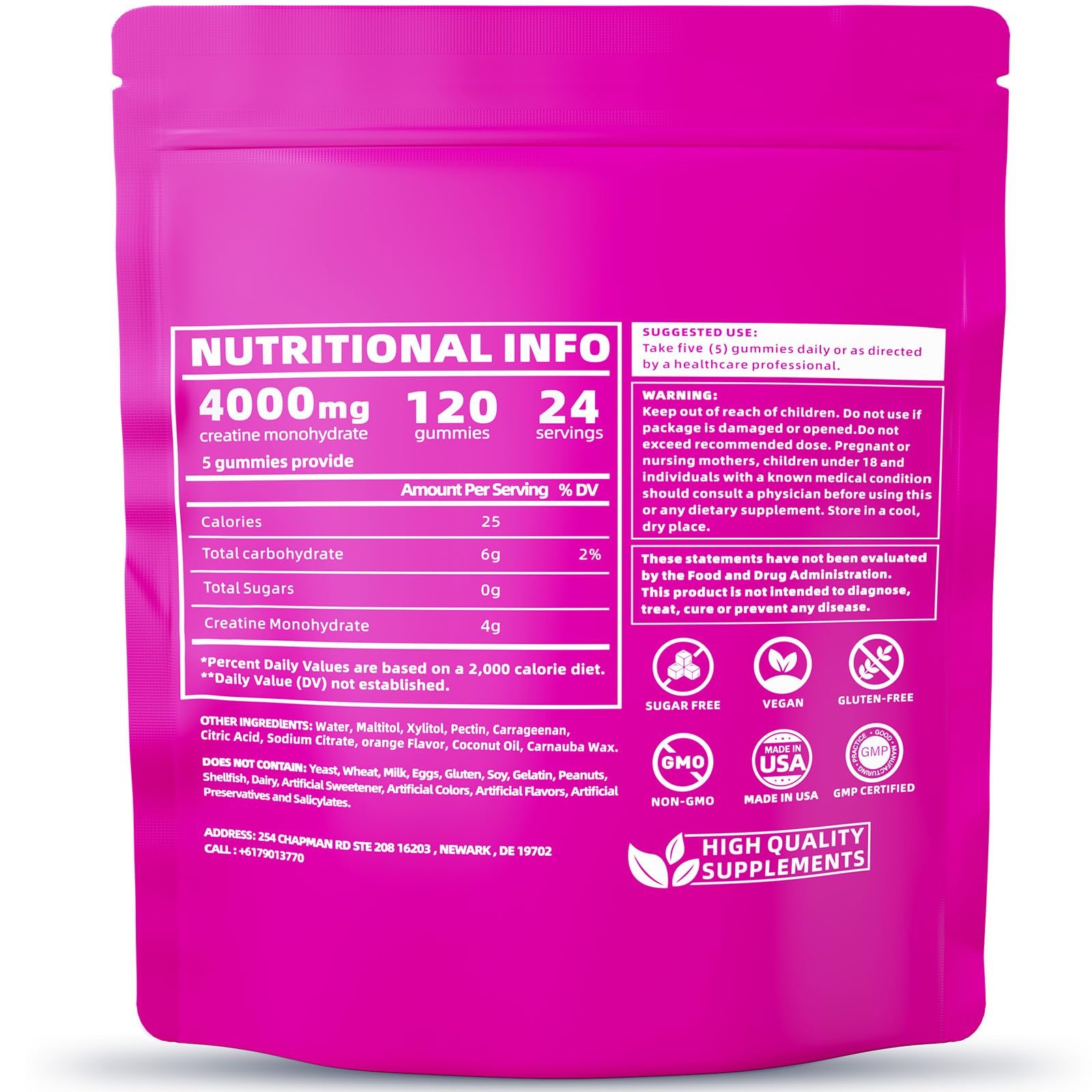 Recovery and energy support from watermelon-flavor creatine gummies