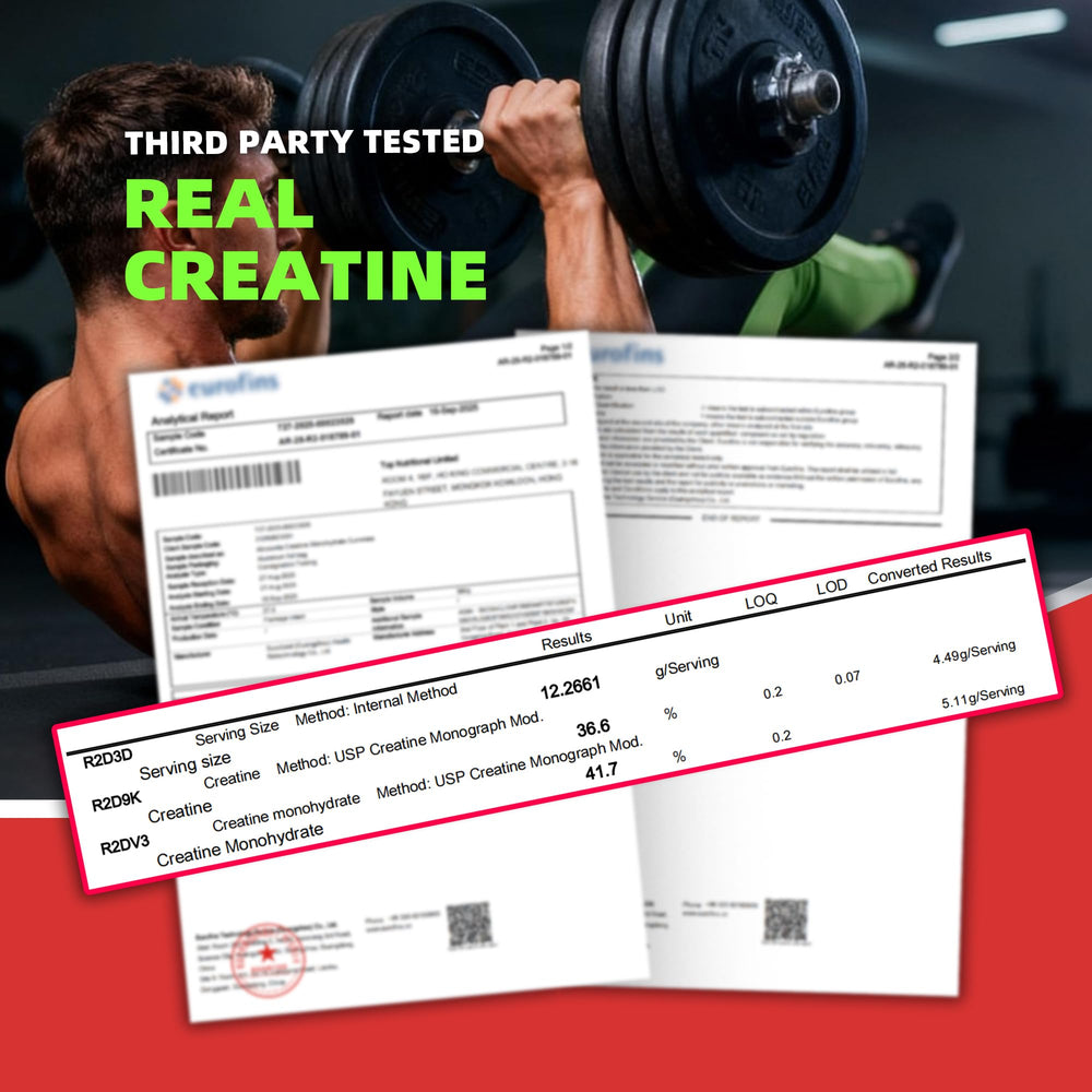 Creatine Monohydrate Gummies Strawberry bottle back showing nutrition facts