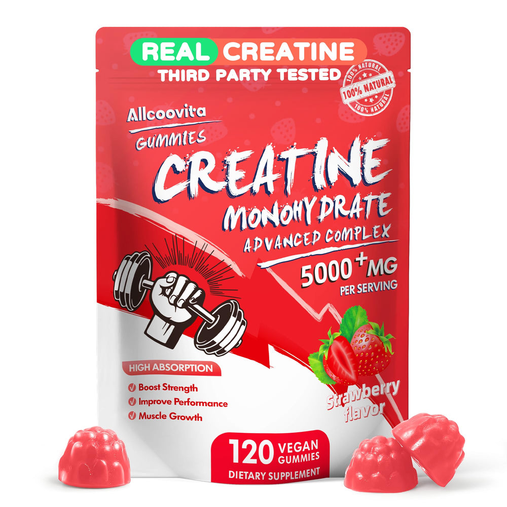 Creatine Monohydrate Gummies Strawberry bottle front view