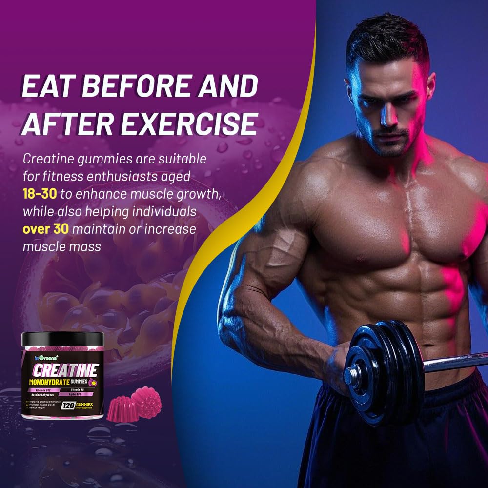 Sugar free berry flavor Creatine Monohydrate Gummies