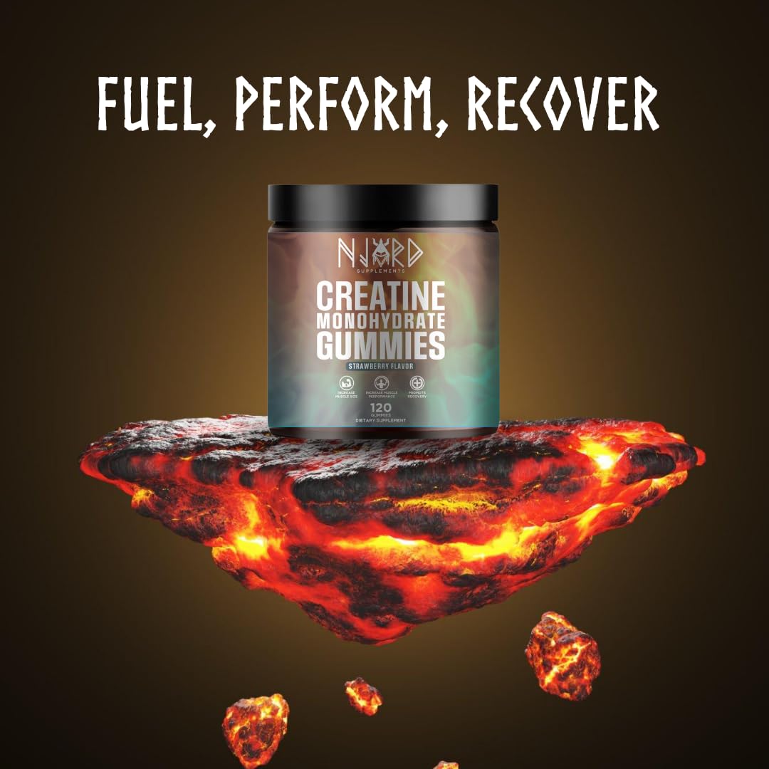 Gummies on a hand for daily creatine dose