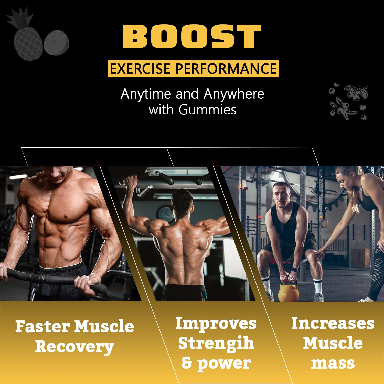 Person taking a gummy after a workout for post-exercise use