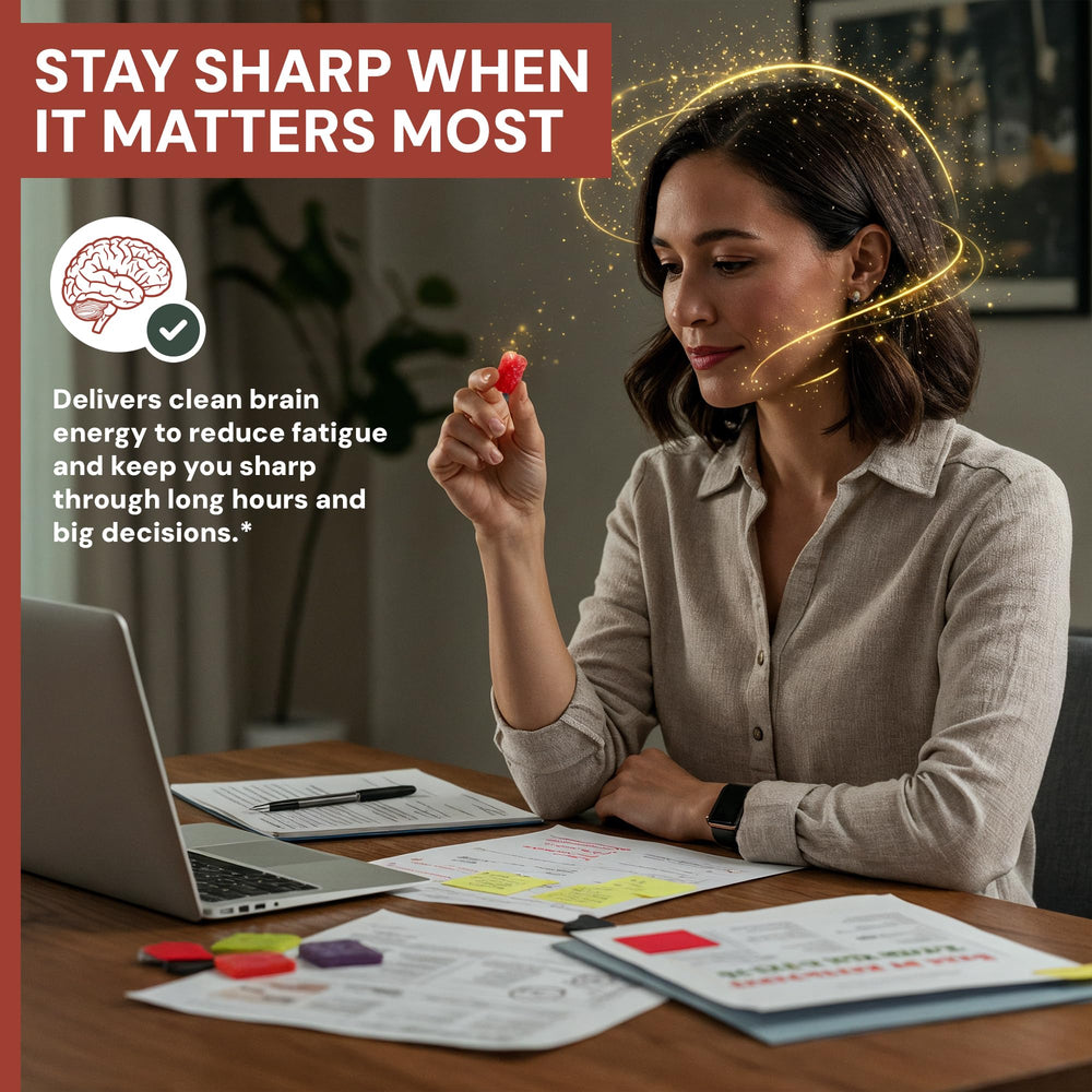 Gummies labeled vegan and gluten-free