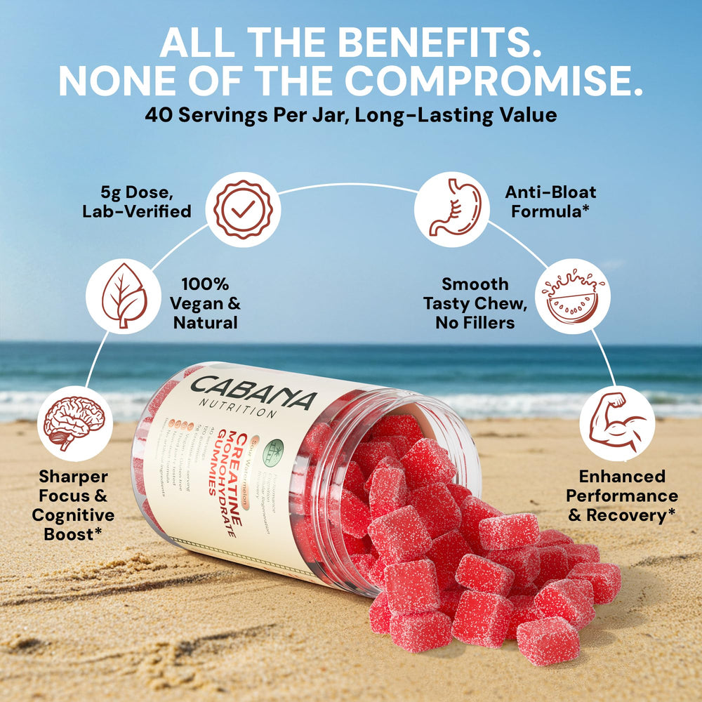 Creatine gummies packaging and label