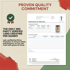 Serving size showing 5g creatine per serving