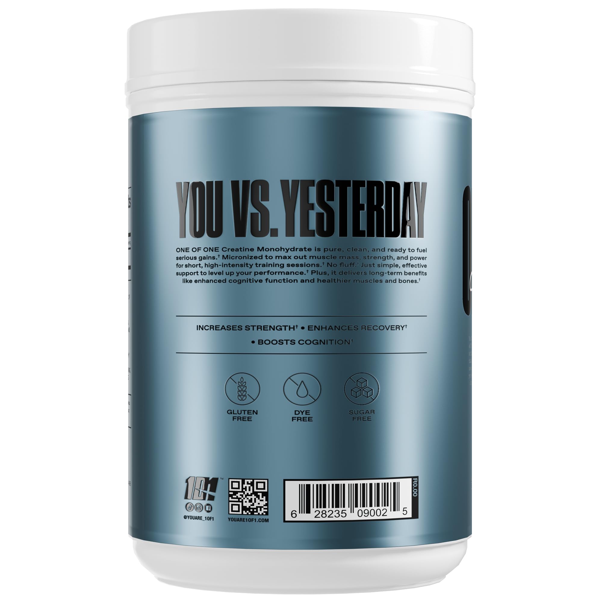 Close-up of micronized creatine monohydrate powder