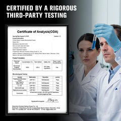 Nutrition facts label for Creatine Monohydrate Powder 300g