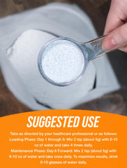 Gluten-free creatine monohydrate powder in bottle