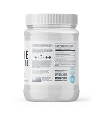 Close-up of micronized Creatine Monohydrate powder texture