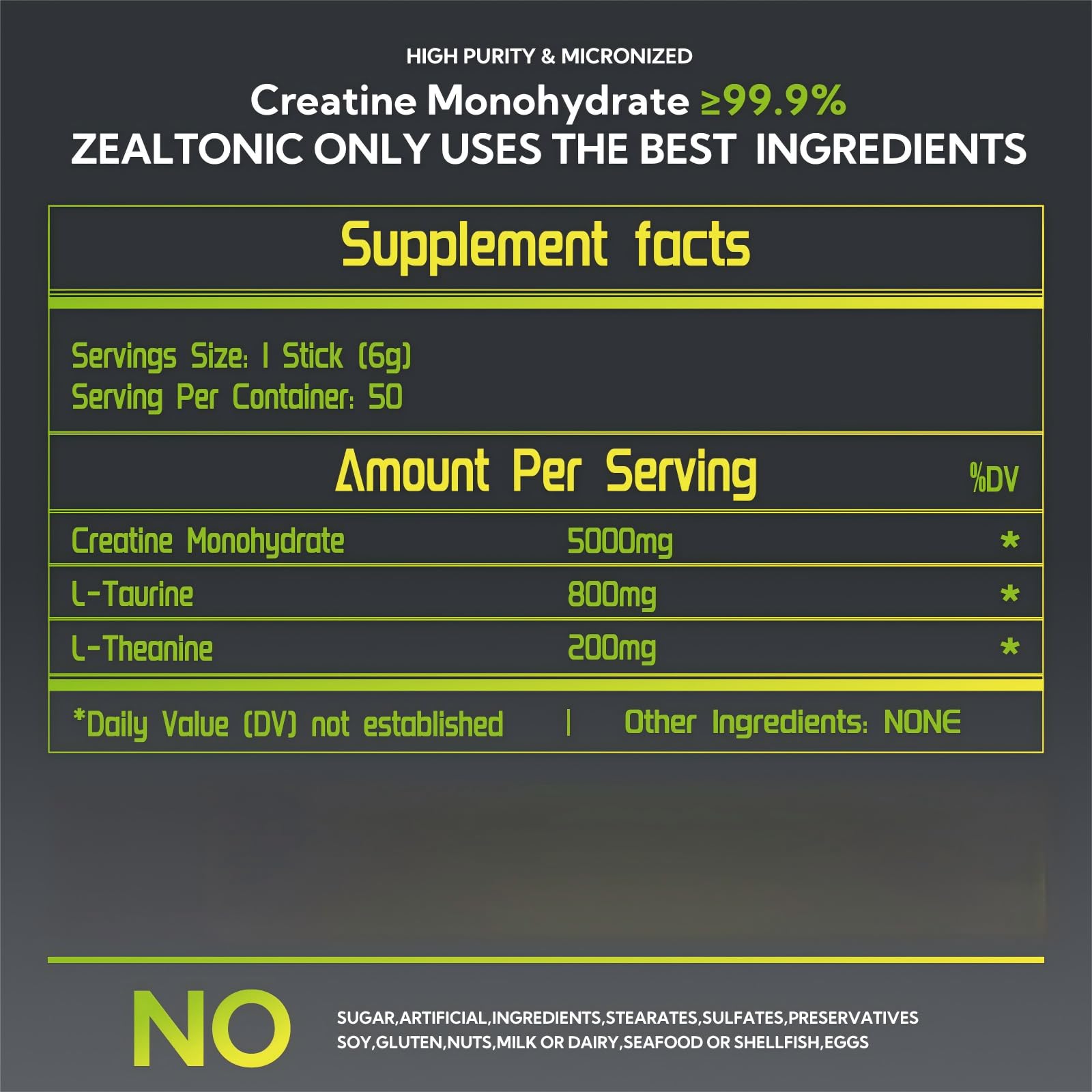 Soluble 5g creatine monohydrate dissolving in water