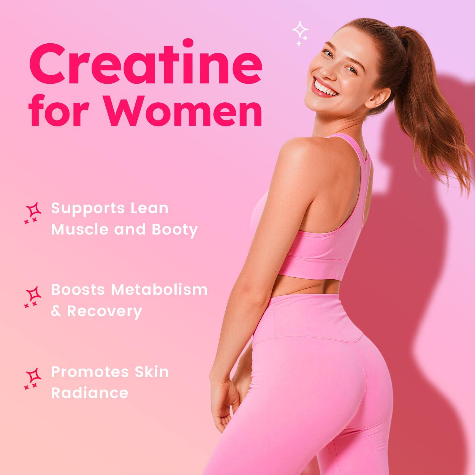 Close-up of strawberry-lemon flavored vegan creatine gummies