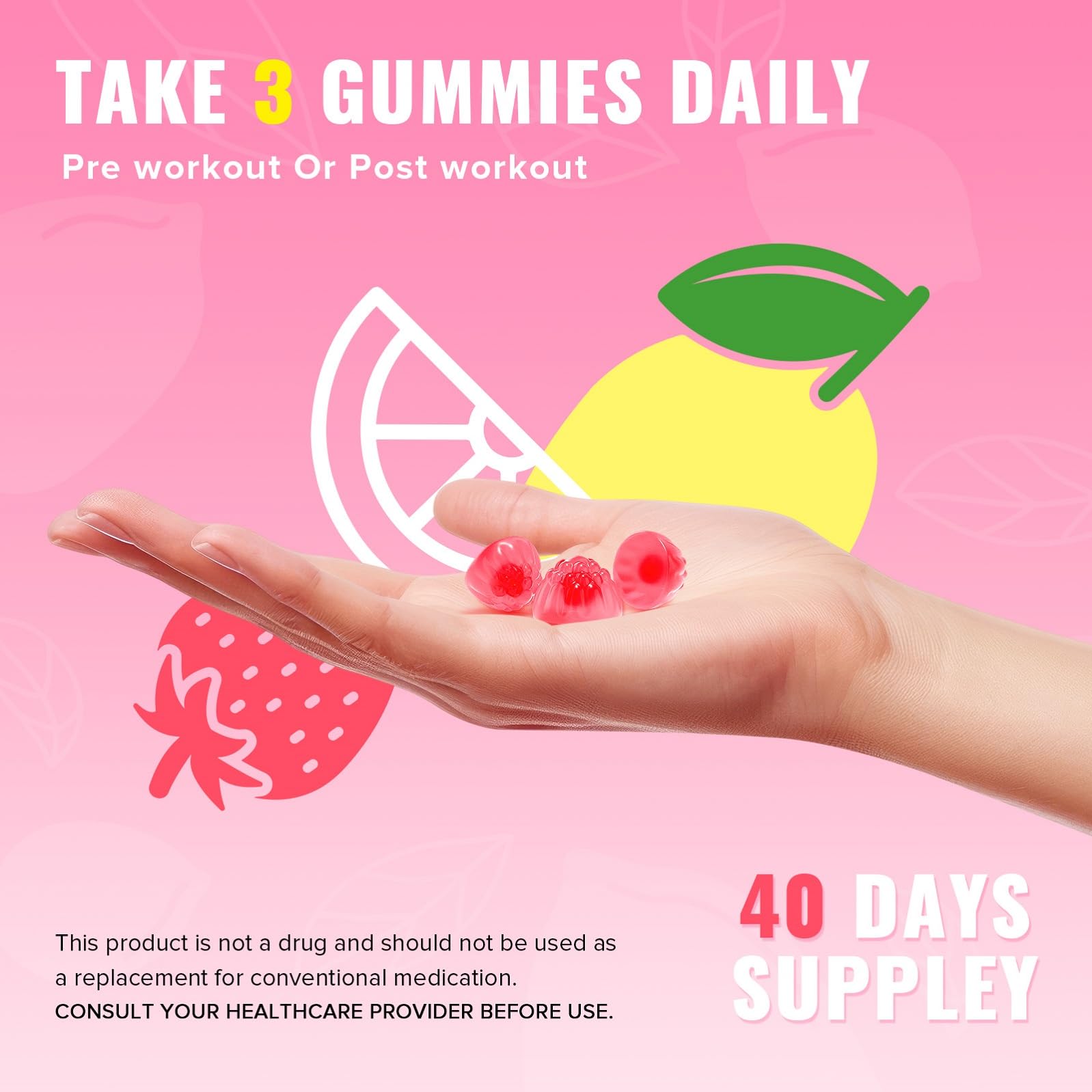 Gummies supporting glute and muscle development