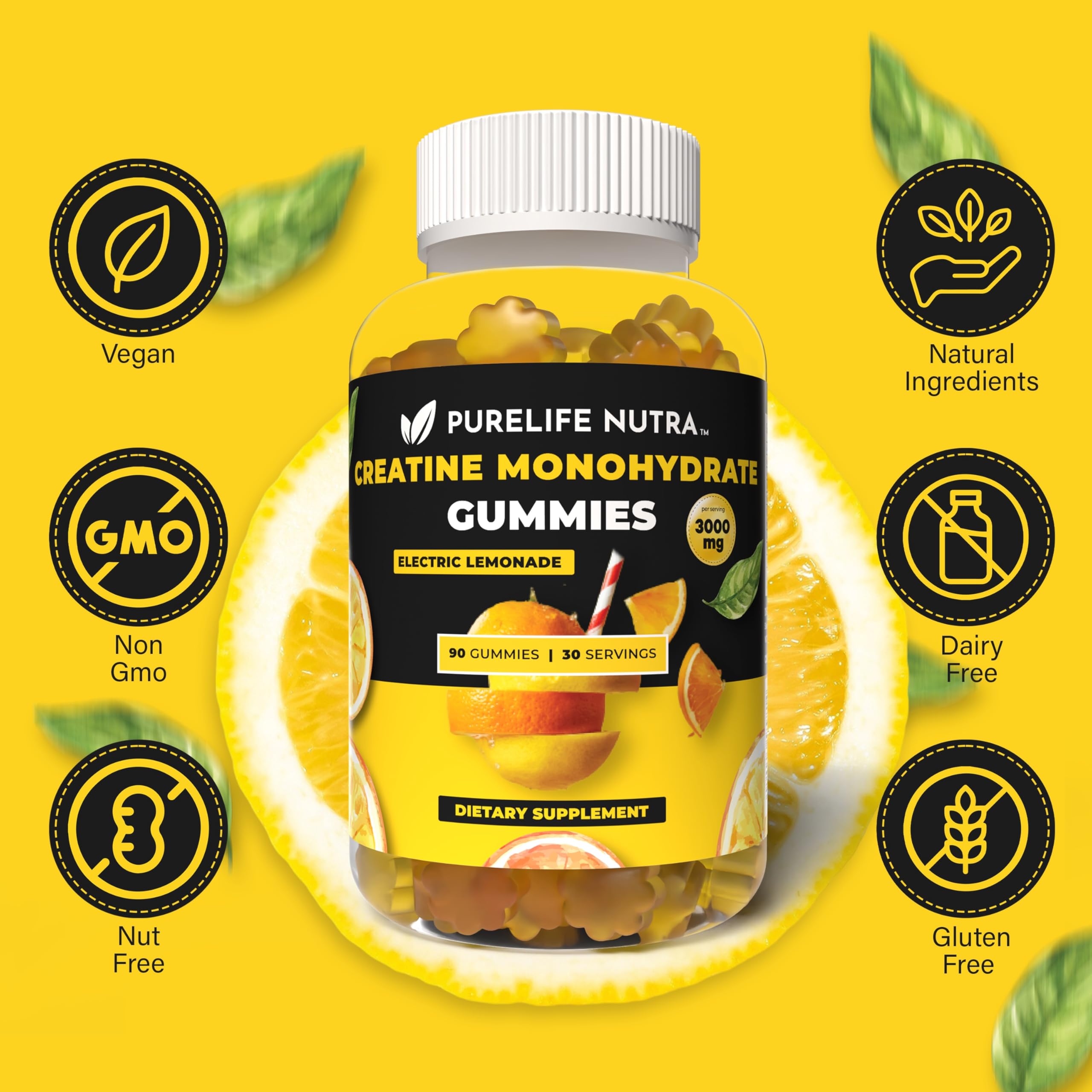 Non-bloating Creatine Monohydrate Gummies graphic