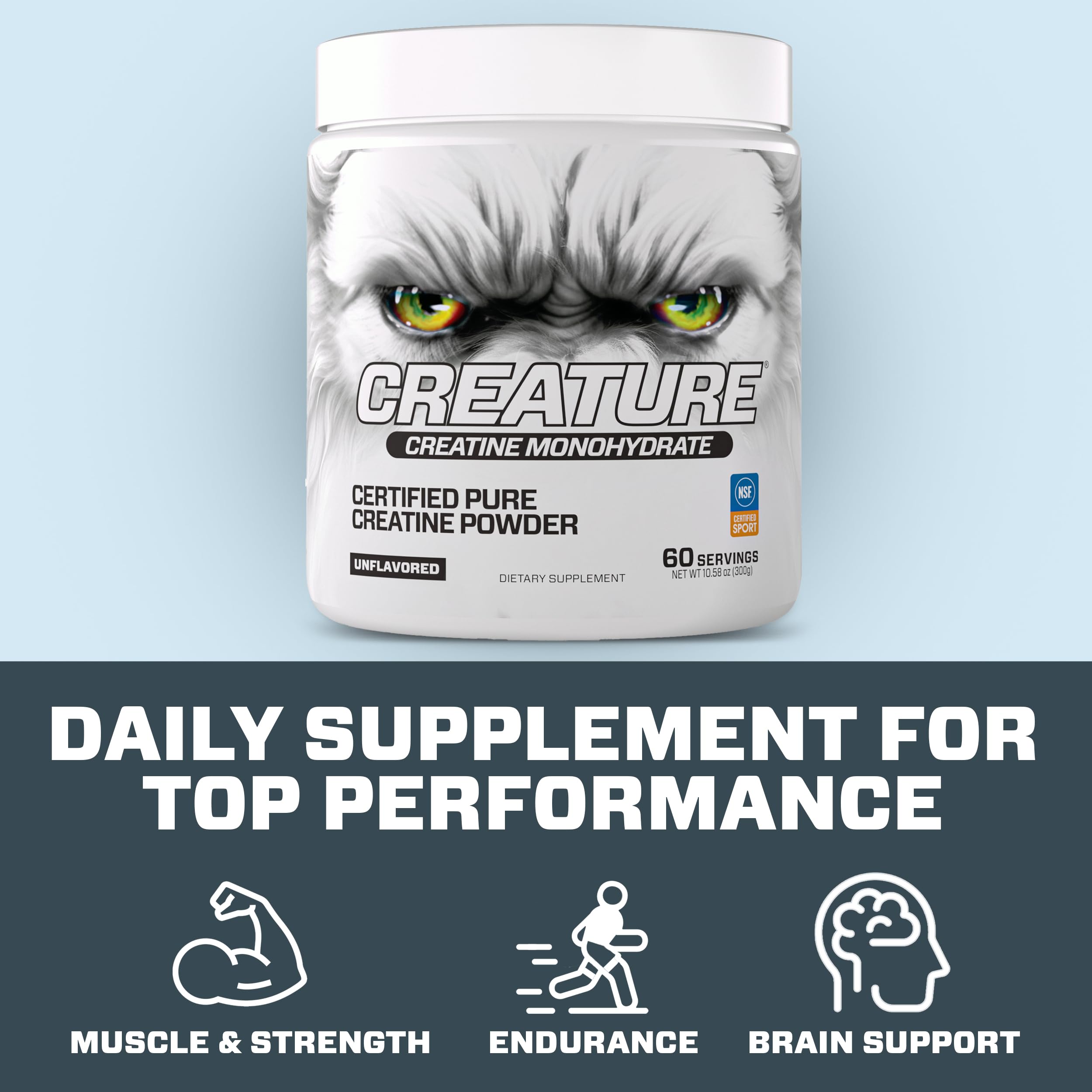 Ingredients and purity information for Creature Creatine Monohydrate
