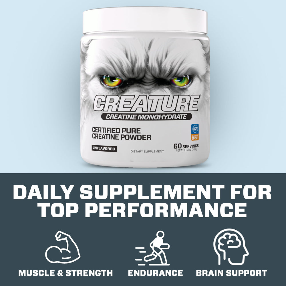 Ingredients and purity information for Creature Creatine Monohydrate