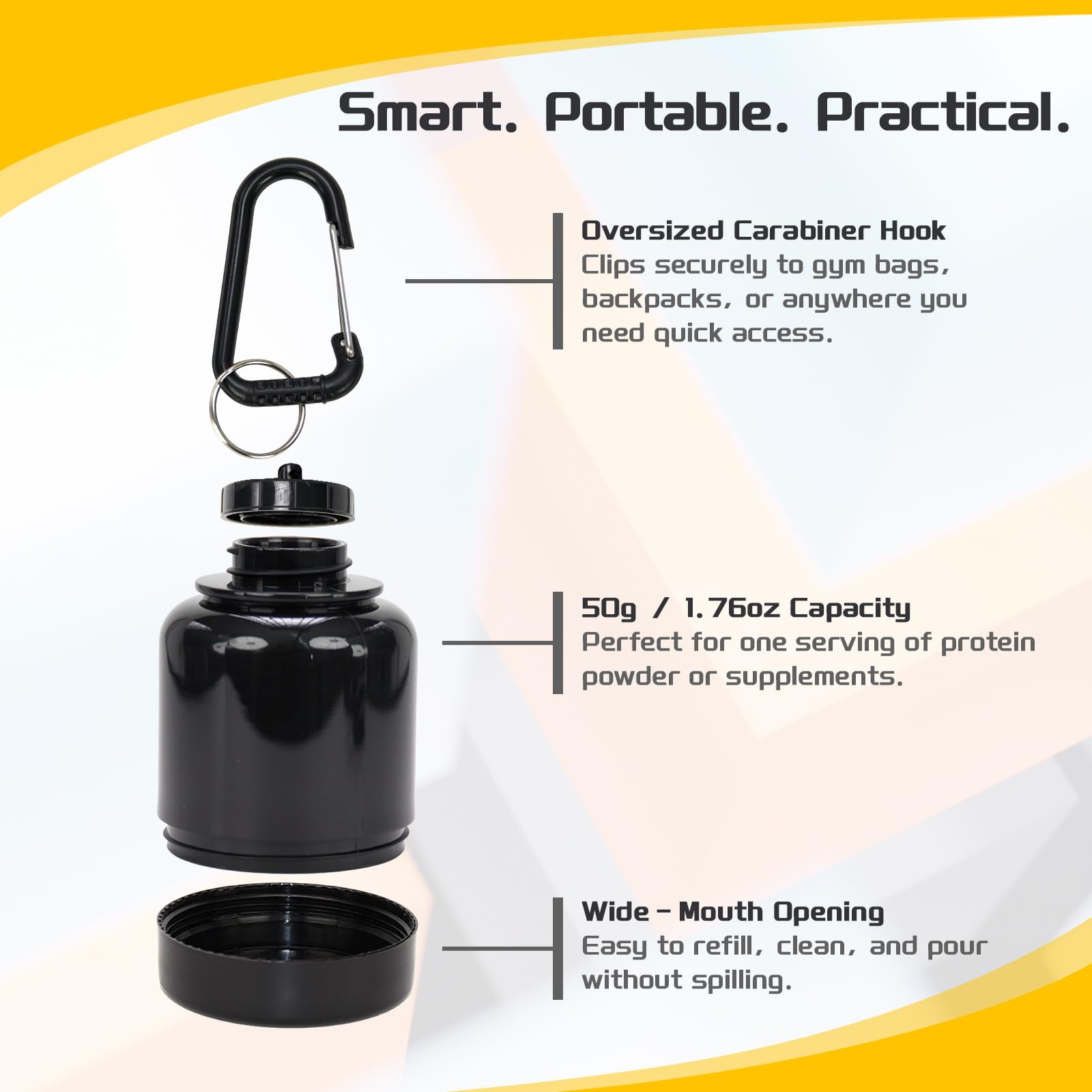 CREAWELLAY Black & Blue shaker looks gym-friendly and travel-ready