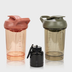 CREAWELLAY protein shaker bottle rounded-base for smoother blending.