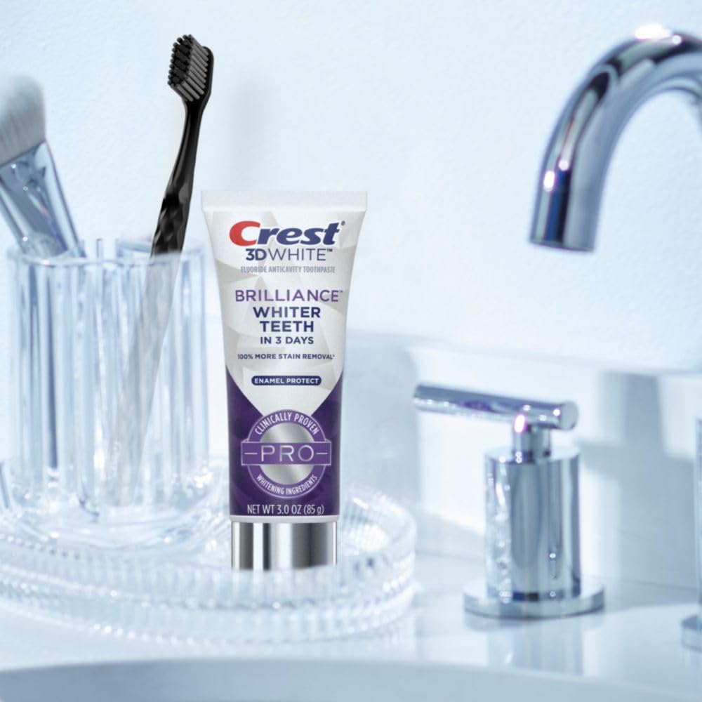 Three Crest 3D White Brilliance Pro Enamel Protect tubes together