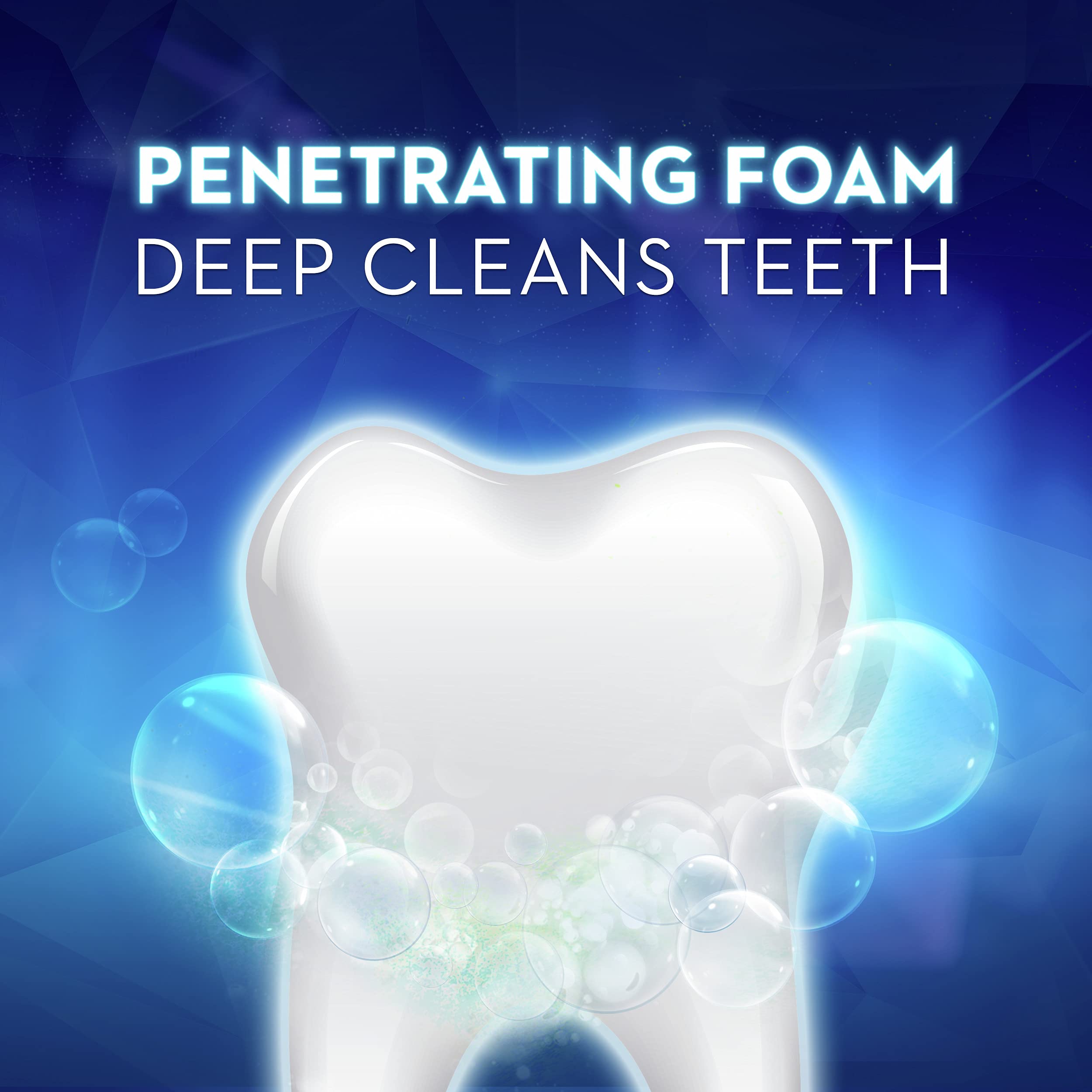 Close-up of stained teeth before whitening with Crest 3D White Brilliance