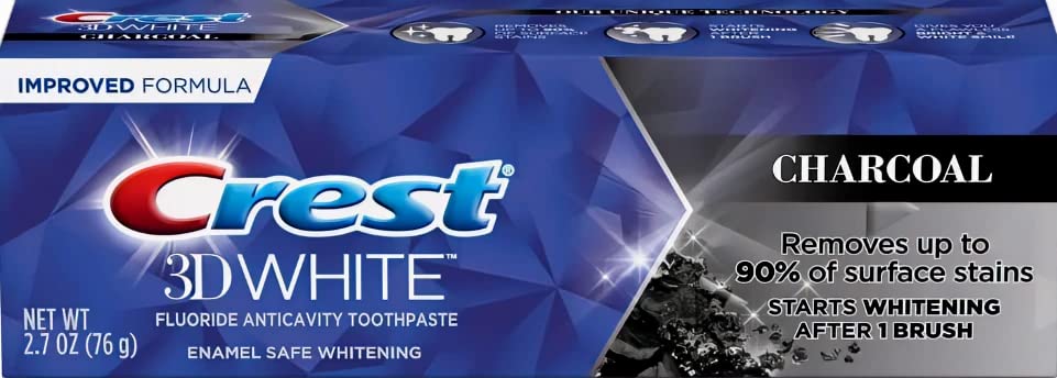 Product claims: enamel-safe, removes stains, protects against future stains