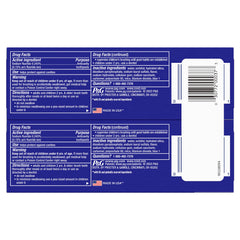 Back view of Crest 3D White Stain Eraser toothpaste packaging