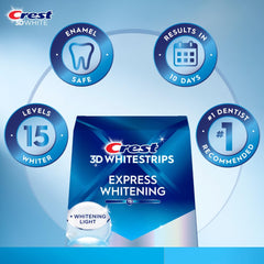 Close-up of Crest whitening strips ready for use