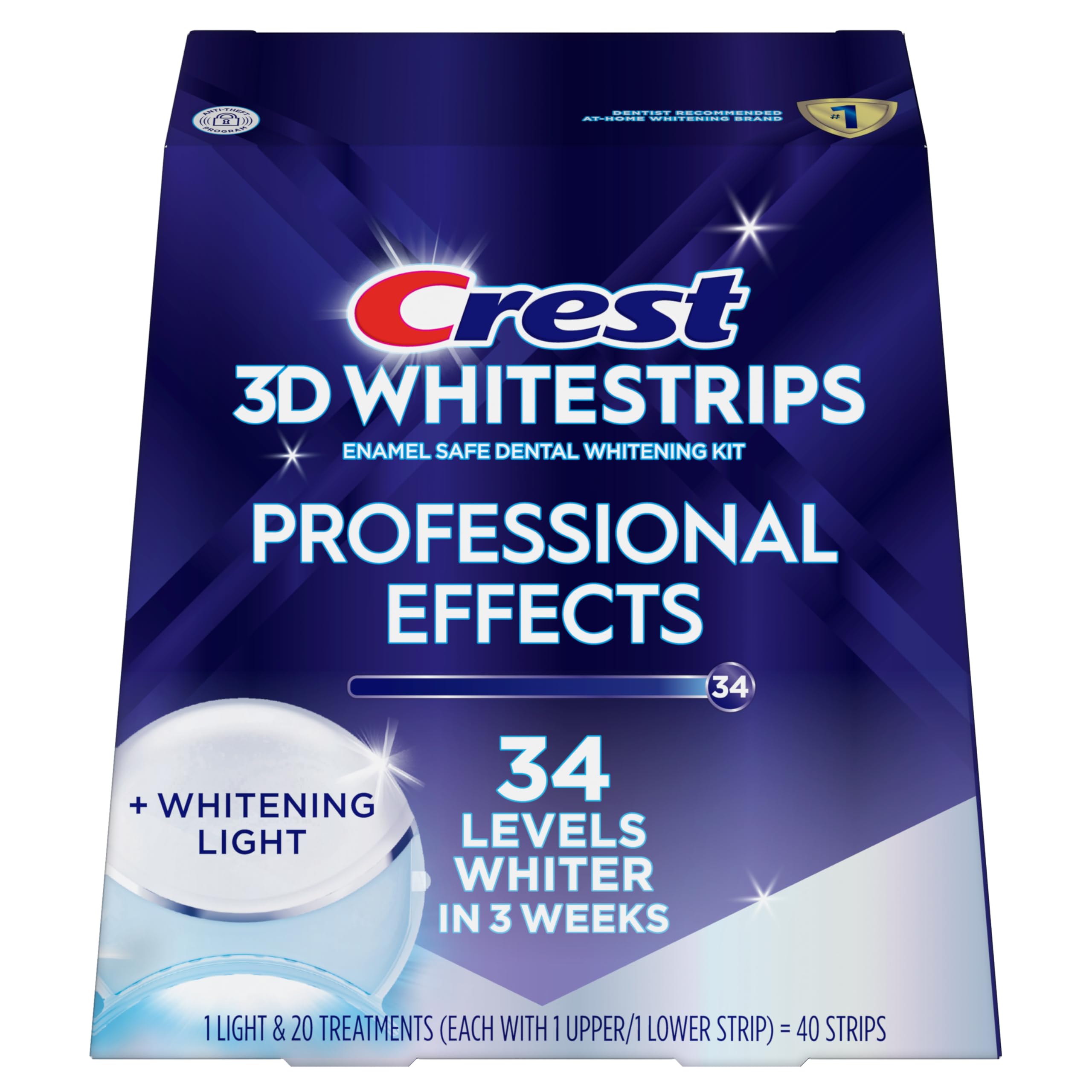 In-use Crest 3D Whitestrips whitening treatment