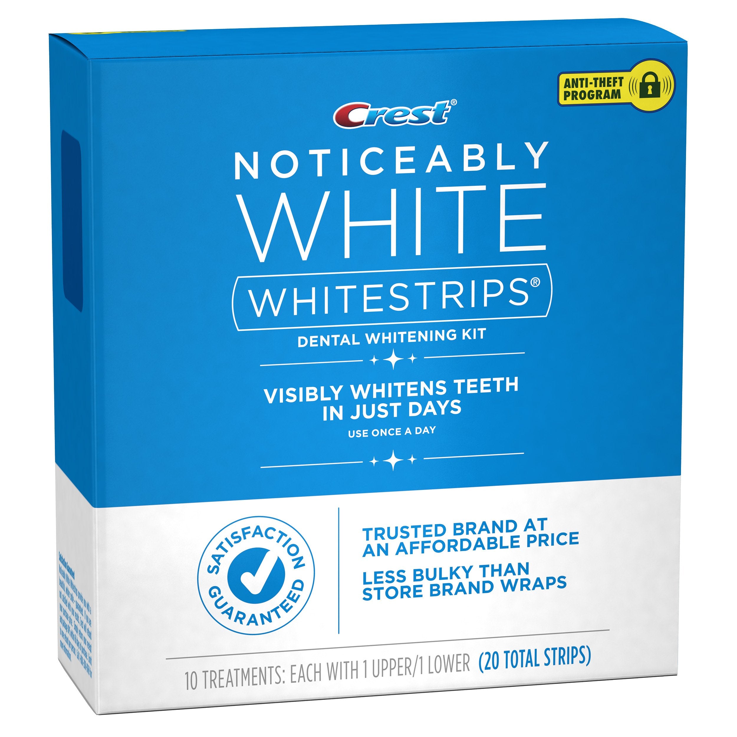 Crest 3D Whitestrips kit displayed on a white background