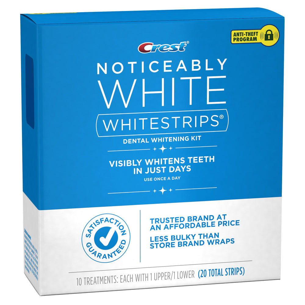 Crest 3D Whitestrips kit displayed on a white background