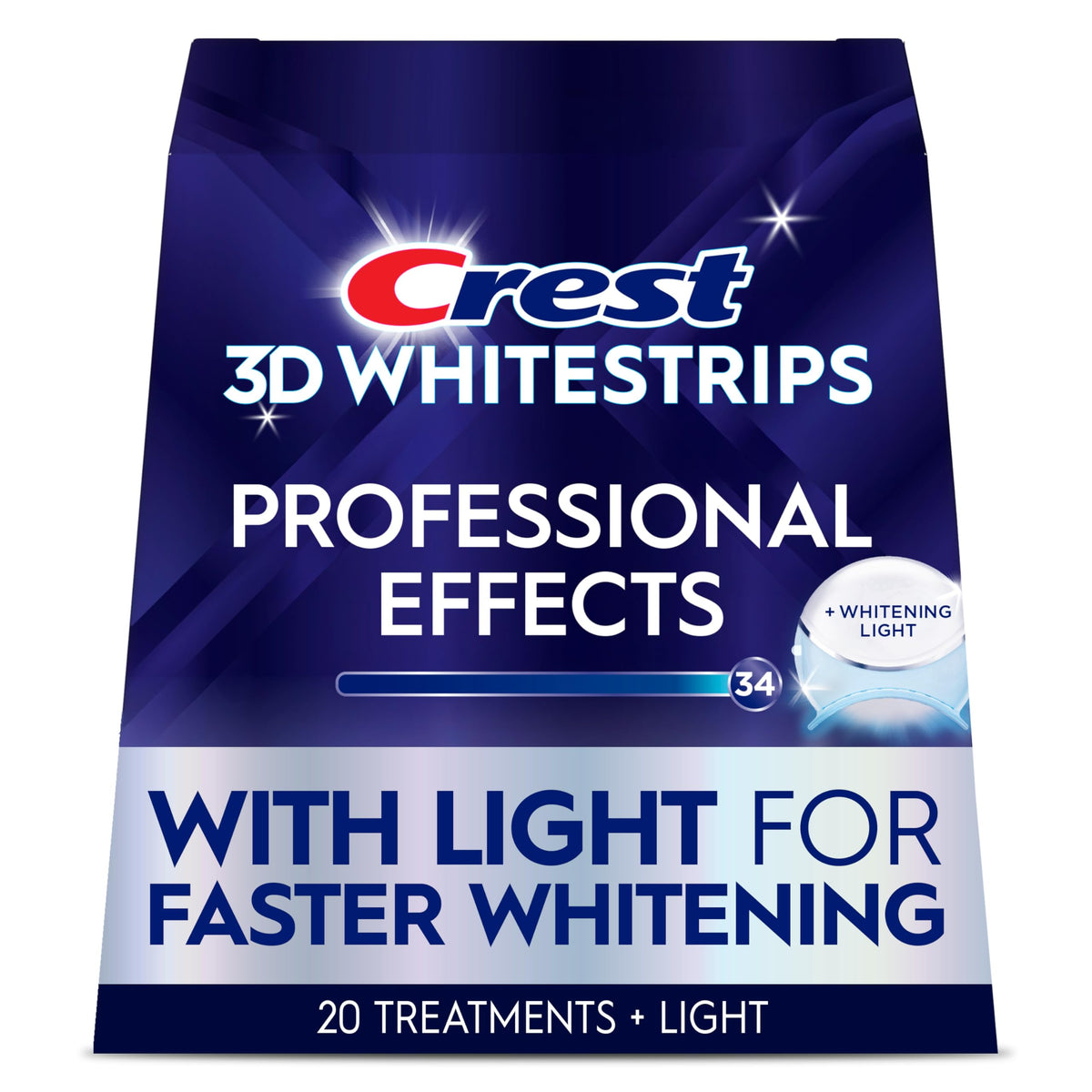 Crest 3D Whitestrips Pro Effects with LED Light packaging