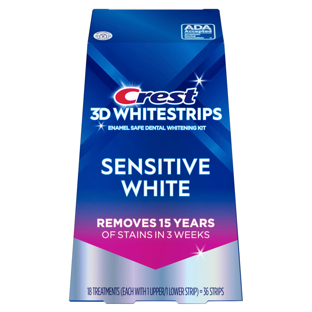 Before and after results for Crest 3D Whitestrips Sensitive