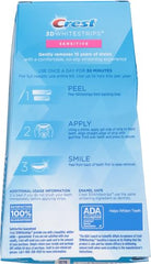 Close-up of Crest 3D Whitestrips Sensitive label