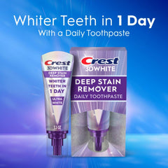 Front view of Crest 3DWhite Brilliance toothpaste tube on white background