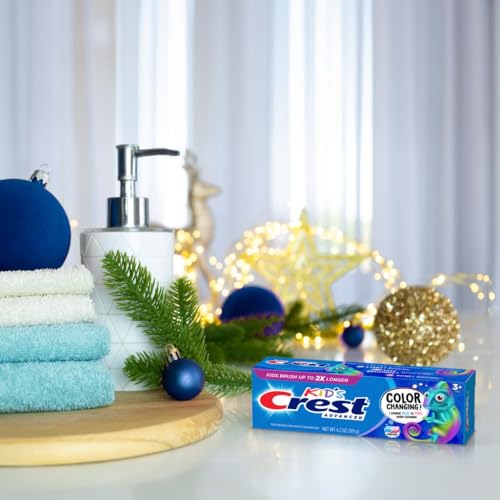 Boxed Crest Advanced Kid's toothpaste with 3 tubes in a pack