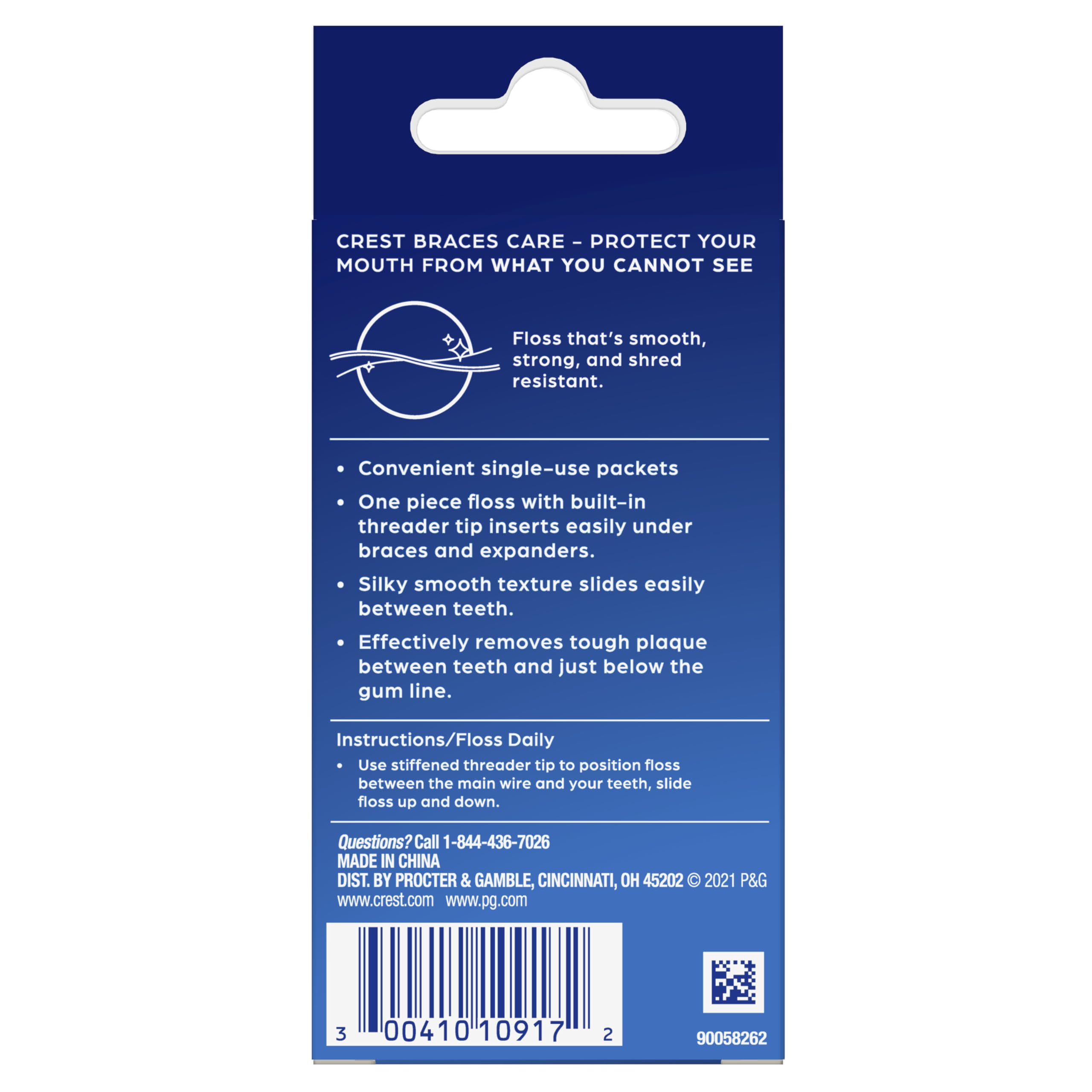 Built-in threader tip on Crest Braces Care Threader Floss