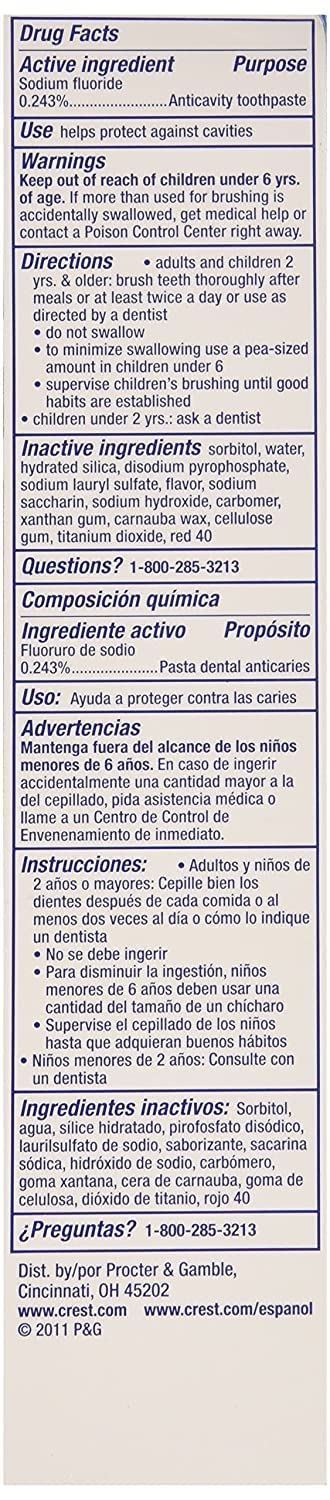 Two Crest Cinnamon Toothpaste tubes in package