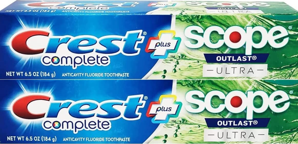 Main image of Crest Complete Whitening Plus Scope Outlast Ultra toothpaste 6.5 oz (184 g) 2-pack
