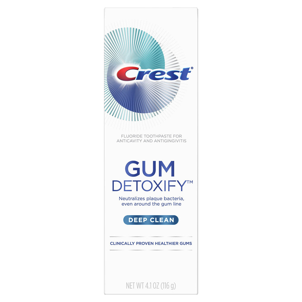 Crest Gum Detoxify Deep Clean Toothpaste packaging 4.1 oz