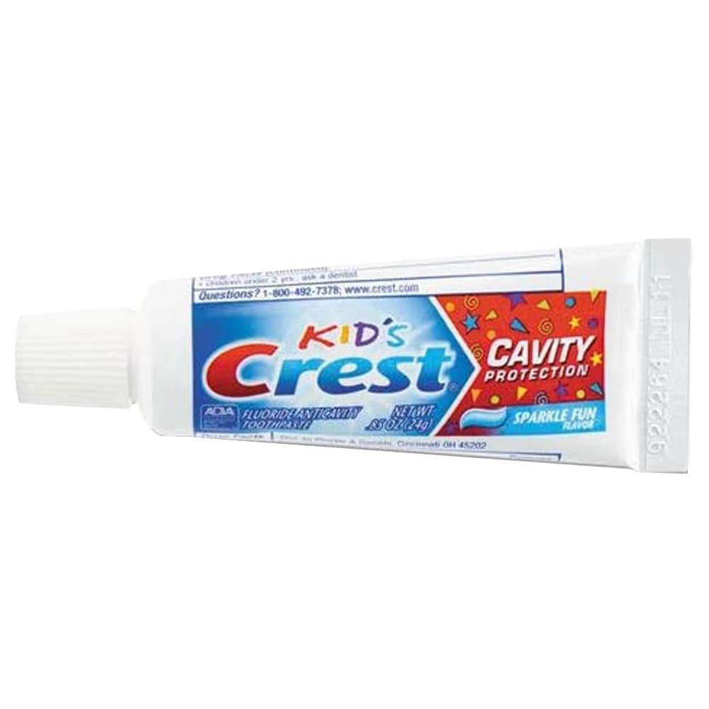 Bulk pack of Crest Kids Sparkle Fun toothpaste travel tubes for kids