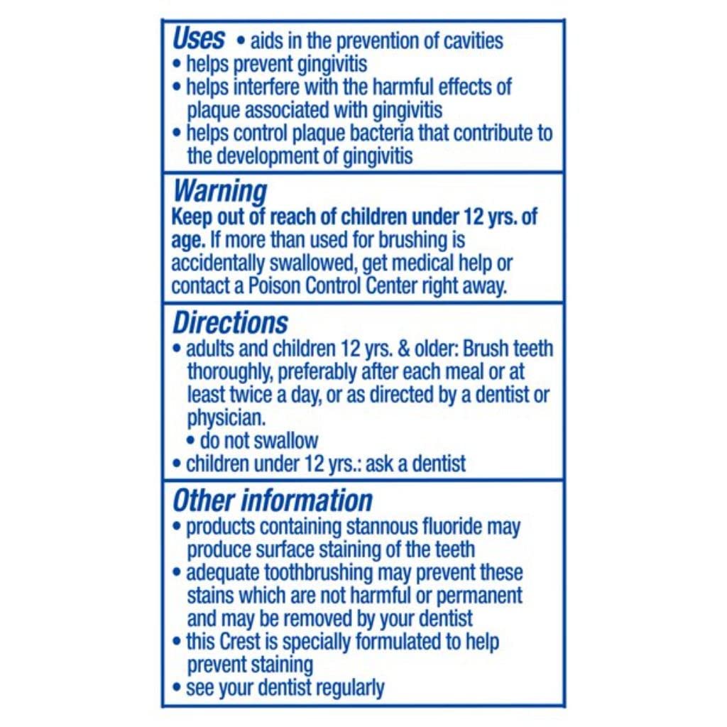 Crest Premium Plus anti-bacterial toothpaste pack 3 – packaging image