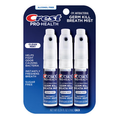 Crest Pro-Health Breath Mist bottle front view with Clean Mint flavor