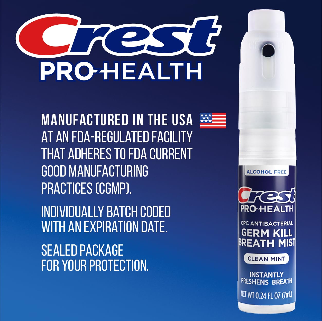 Ingredients and label highlights—alcohol-free and sugar-free