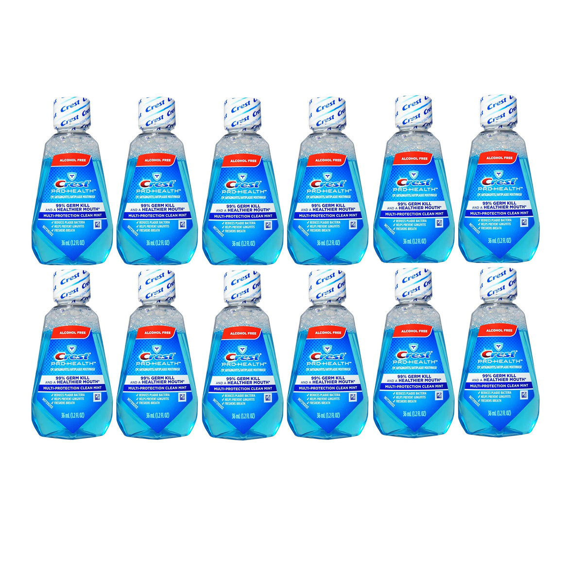 Crest Pro-Health Clean Mint Mouthwash 32 ml travel pack 12 - front view