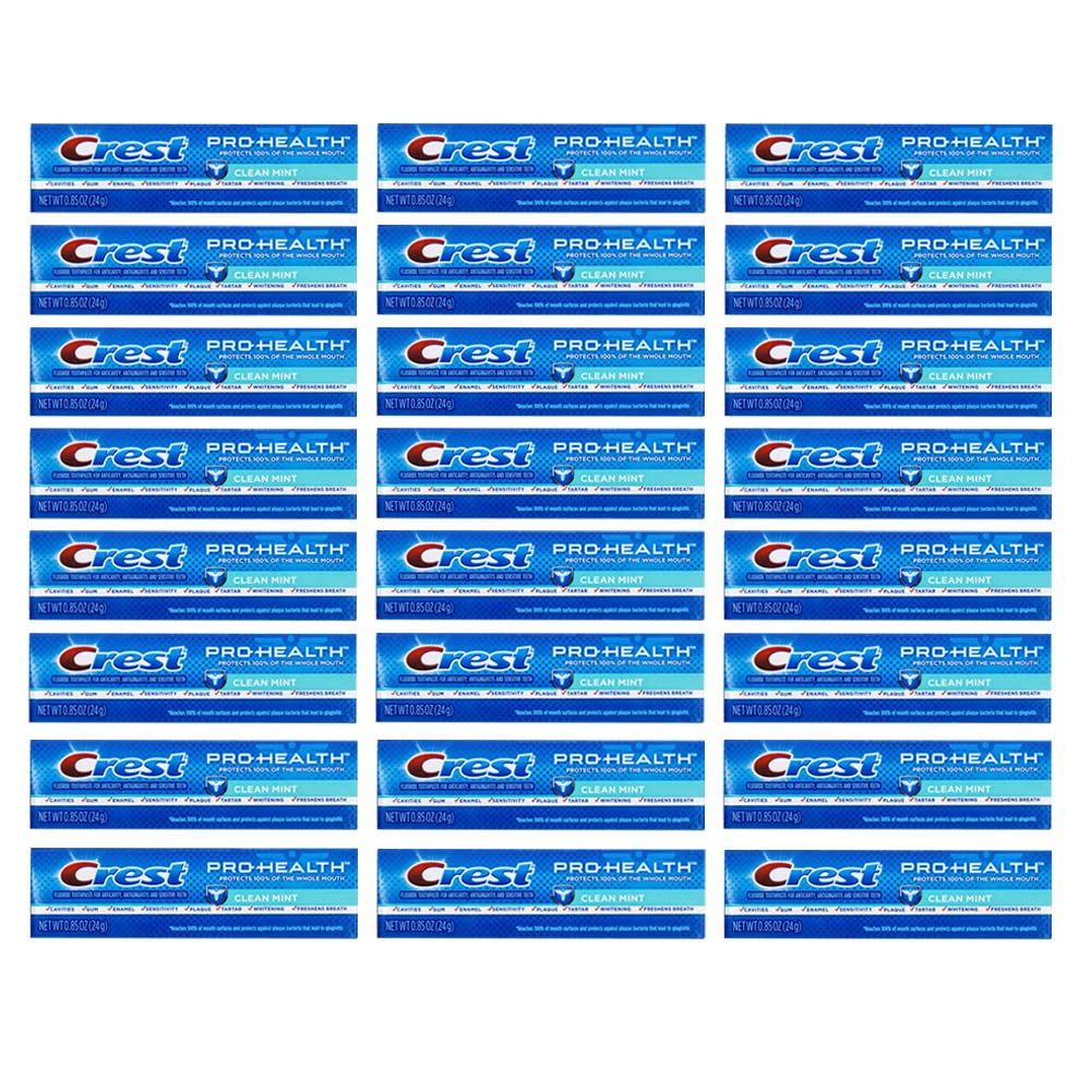 Crest Pro-Health Clean Mint toothpaste travel size 0.85 oz in 24-pack