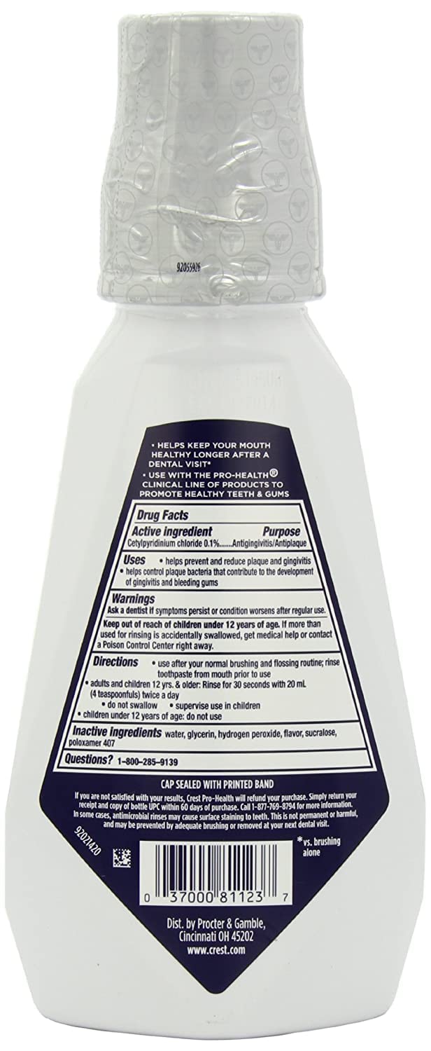 473 ml Crest Pro-Health bottle with back label