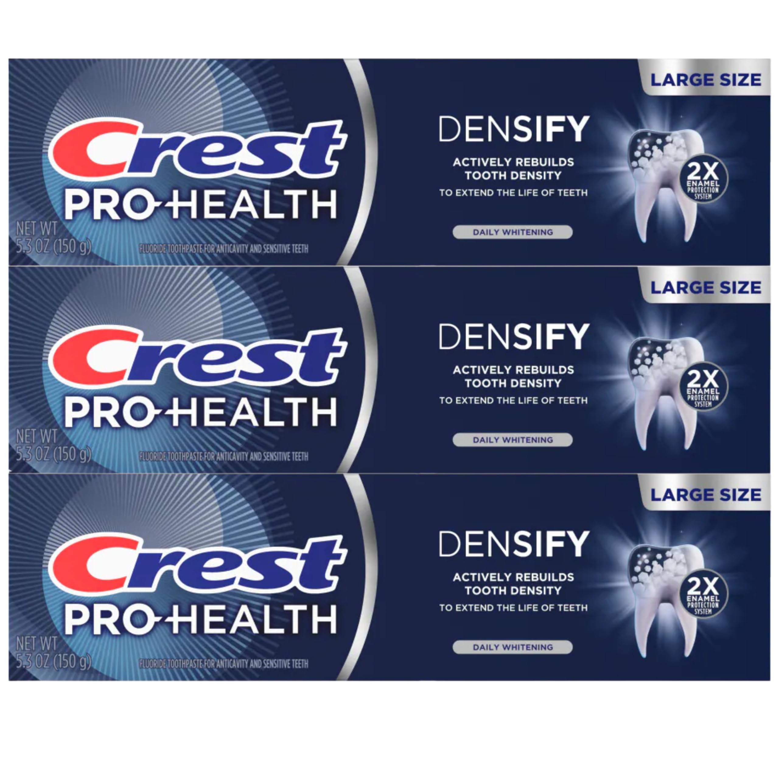 Crest Pro-Health Densify Toothpaste 5.3 oz tube pack of 3