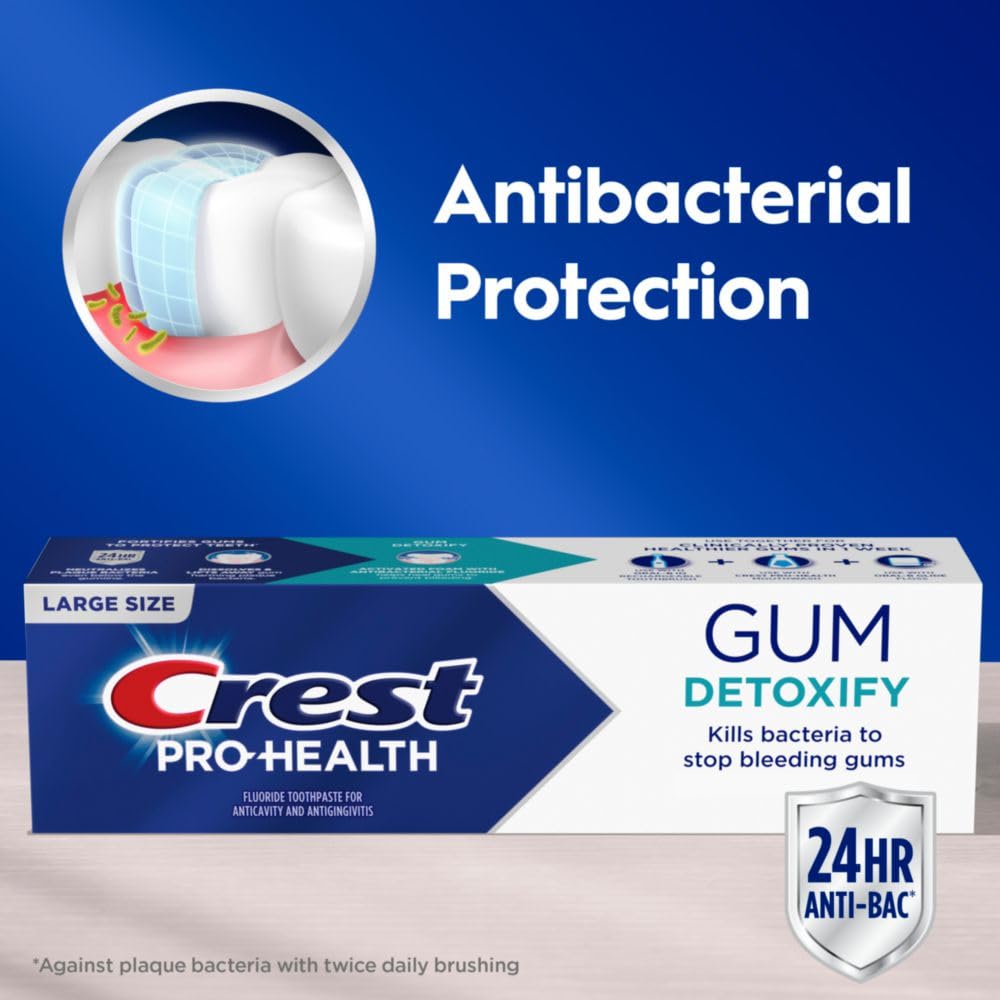 Front view of Crest Pro-Health Gum Detoxify toothpaste pack