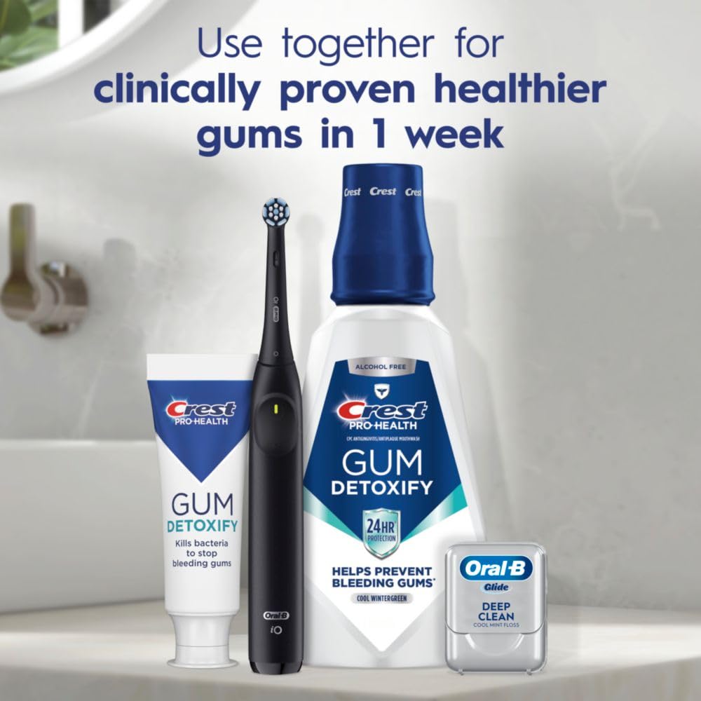 Gums health graphic with Crest toothpaste illustration