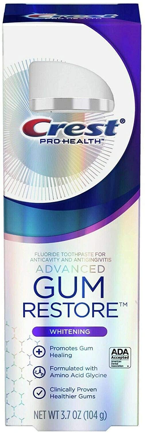 Crest Pro Health Gum Restore Whitening Toothpaste 3.7 oz pack of 2 – close-up tube